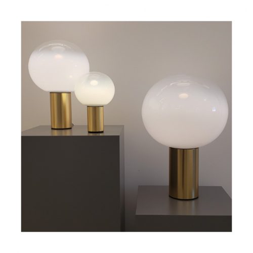 Artemide Laguna Satin Bronze Table Lamp Blown Glass